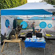 Stand mit Zelt der Blindenhundeschule Liestal